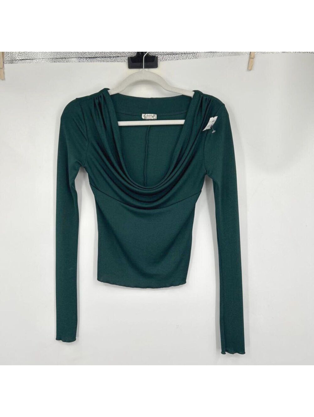 Women's Free People Spruce Green Carrie Layering Long Sleeve XS Extra Small